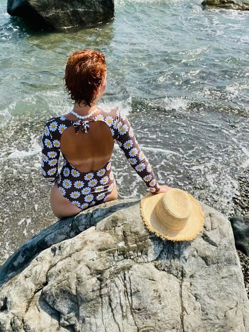 Franki Brown Backless Floral Print One Piece Swimwear - Picture 16 of 16